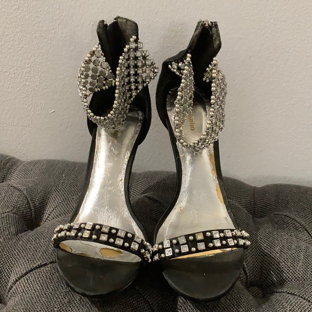 Crystal studded stilettos